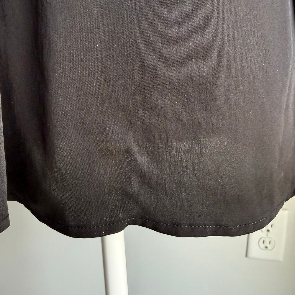 Theory 100% Silk Black Blouse Top Classic Quiet Luxury Workwear Size Small - Picture 7 of 8